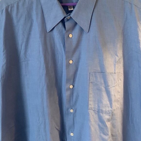 Pre Owned Men’s Arrow Short Sleeve Button Up Shirt Sz 18.5” Big Casual Comfort - Picture 2 of 11